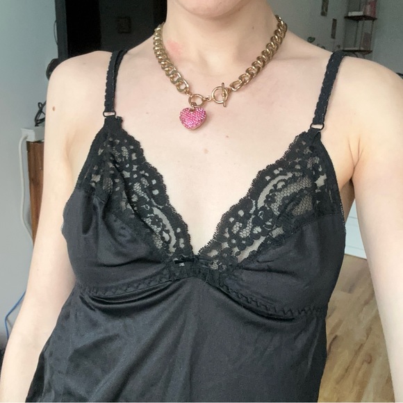 Black vintage slip top🖤 - Picture 2 of 2
